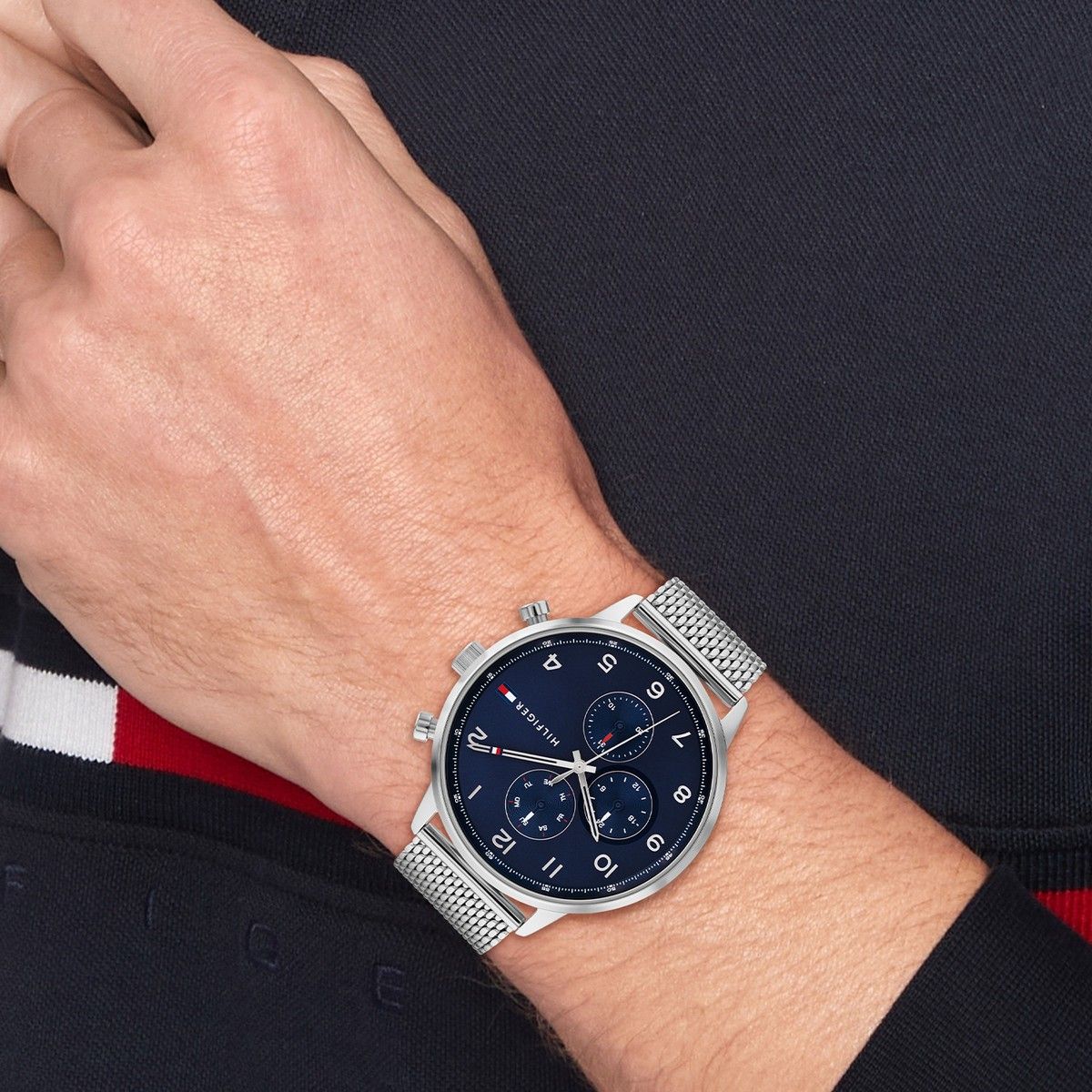 Tommy Hilfiger Horloge TH1791978 Heren Zilverkleurig 44 mm
