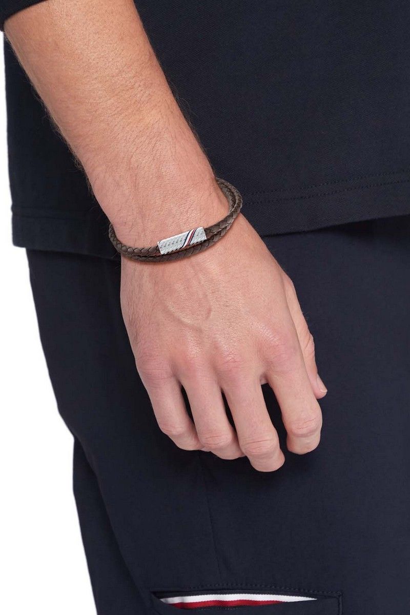 Tommy Hilfiger Armband TJ2790468 Heren Bruin 19 cm