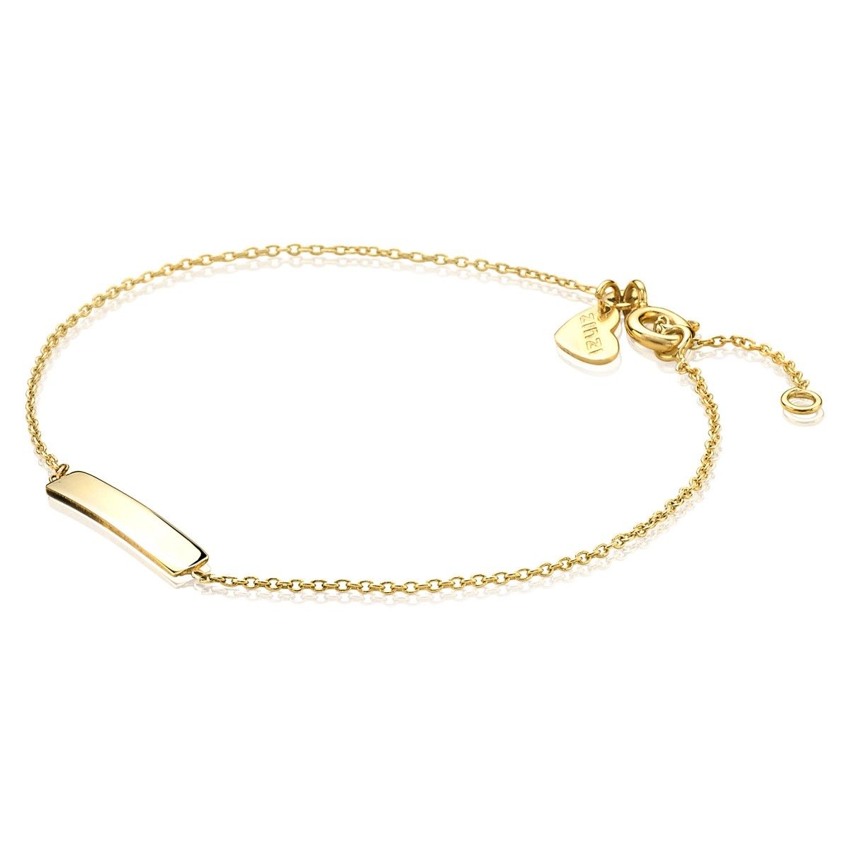 Zinzi Gold 14 karaat gouden armband plaatje glad ZGA176, exclusief en kwalitatief hoogwaardig. Ontdek nu!