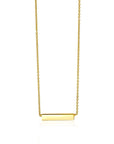 Zinzi Gold 14 karaat gouden collier plaatje glad 42cm ZGC176, exclusief en kwalitatief hoogwaardig. Ontdek nu!