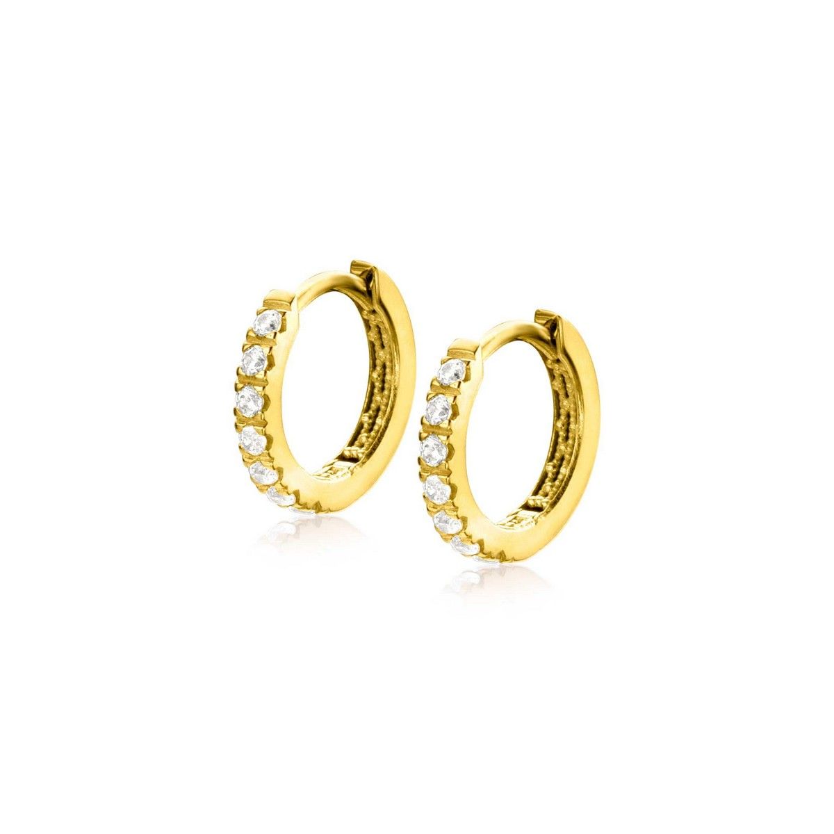ZINZI 14K Gouden Oorbellen met Witte Zirkonia ZGO321Z