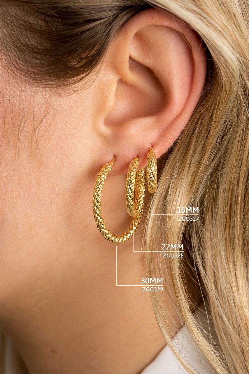 ZINZI 14K Gouden Oorbellen ZGO327 zilver
