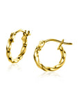 Zinzi Gold 14 krt gouden oorringen 12mm gedraaide buis 2mm breed ZGO331, exclusief en kwalitatief hoogwaardig. Ontdek nu!