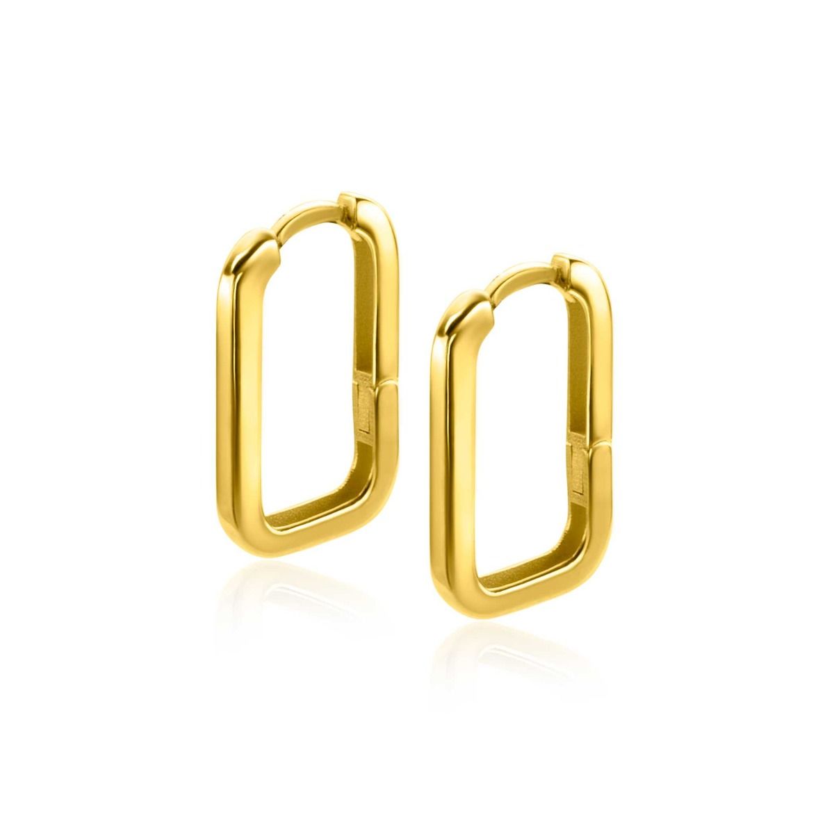 ZINZI 14K Gouden Oorbellen ZGO362 16mm zilver