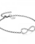 Zinzi zilveren Infinity armband wit 17-20cm ZIA1065, exclusief en kwalitatief hoogwaardig. Ontdek nu!