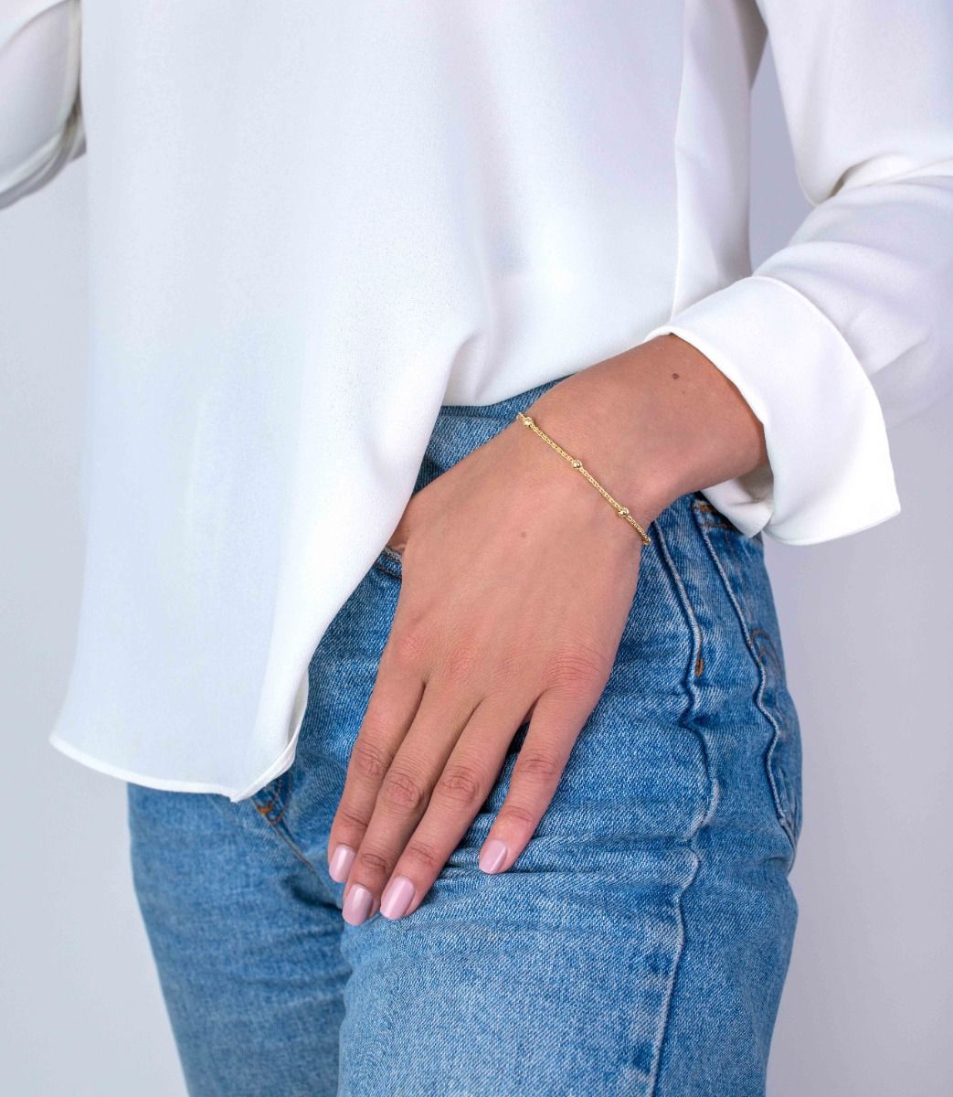 ZINZI Verguld Zilveren Armband 17,5-20,5cm - ZIA1128G