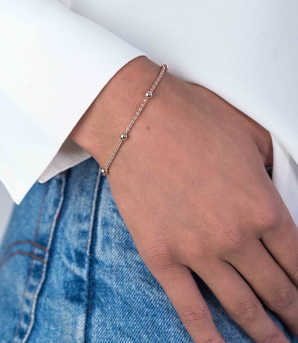 ZINZI Roseverguld Zilveren Armband 17,5-20,5cm - ZIA1128R