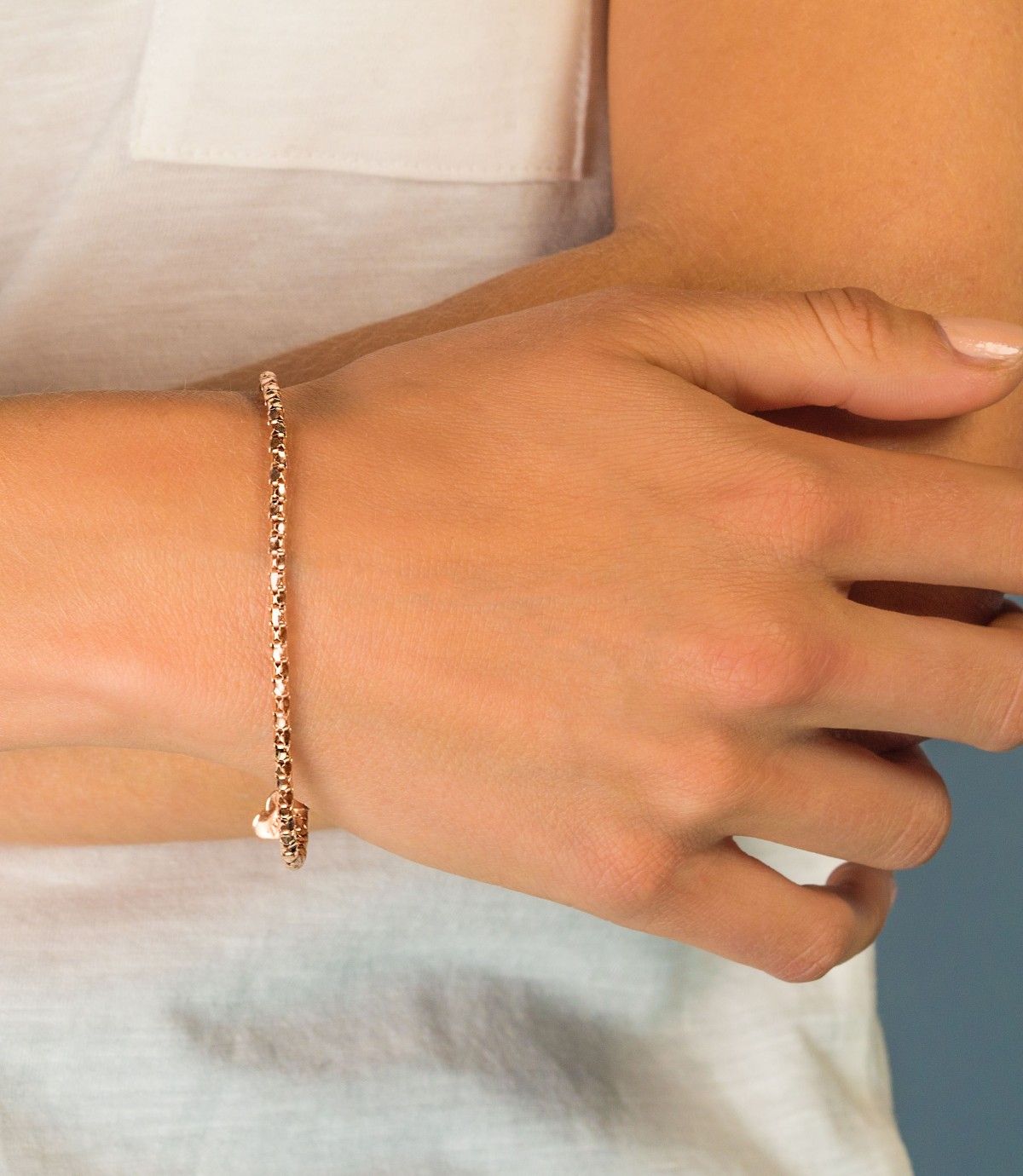 Zinzi zilveren fantasie armband rose verguld 19cm ZIA1129R, exclusief en kwalitatief hoogwaardig. Ontdek nu!