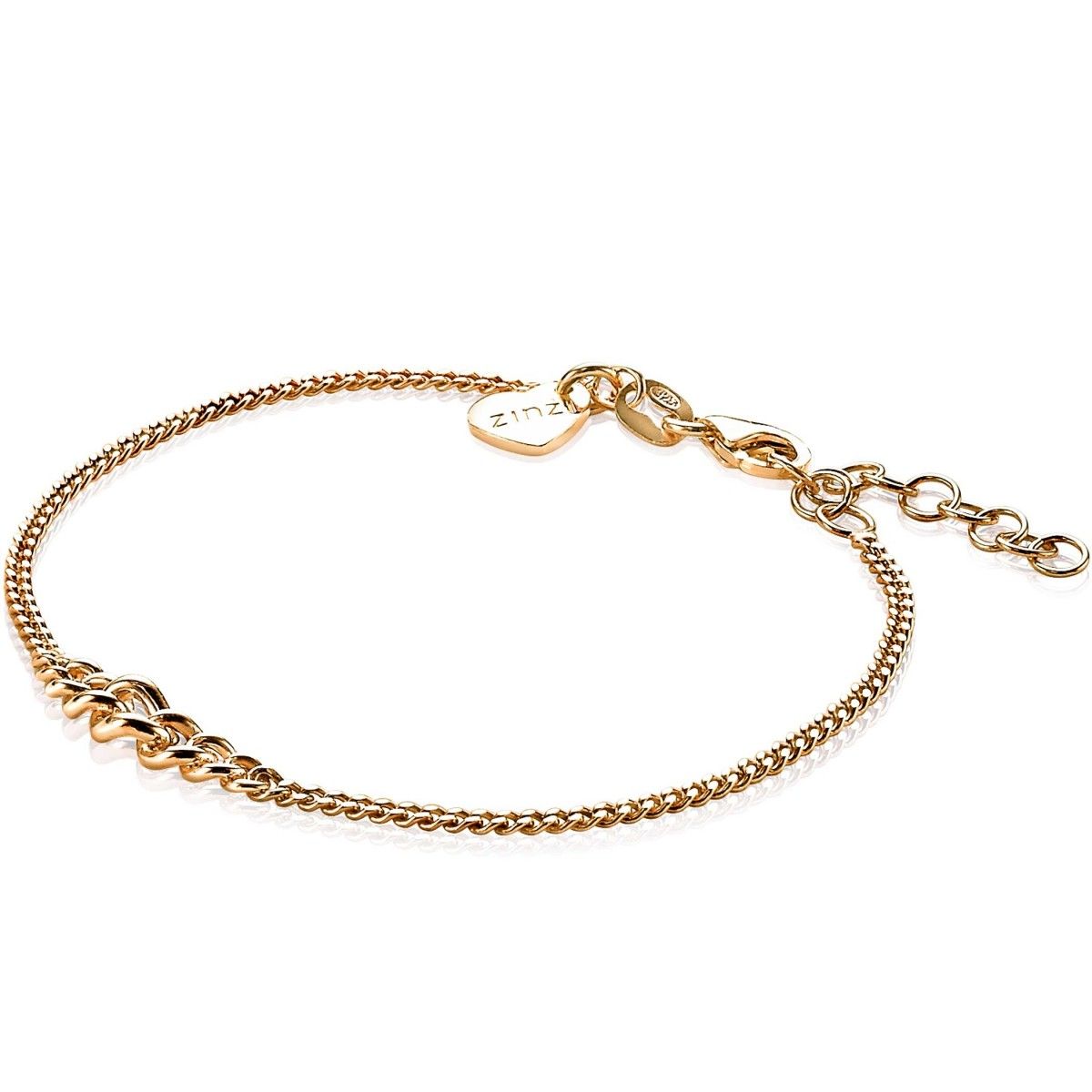 ZINZI Verguld Zilveren Armband 17-20 cm geel - ZIA1259G