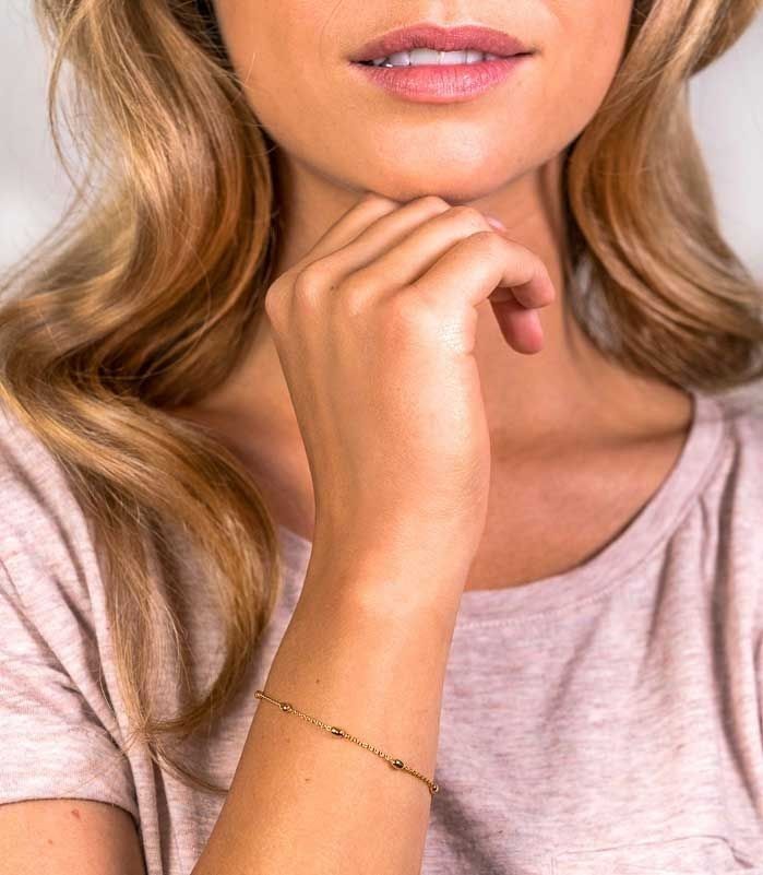 ZINZI Verguld Zilveren Armband 16,5-20cm geel - ZIA1655G