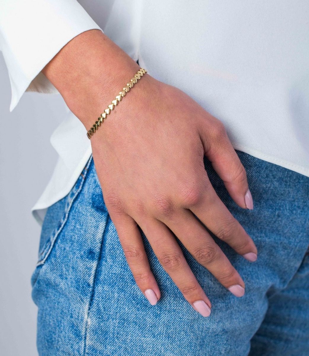 ZINZI Verguld Zilveren Armband 17-19cm - ZIA1798G