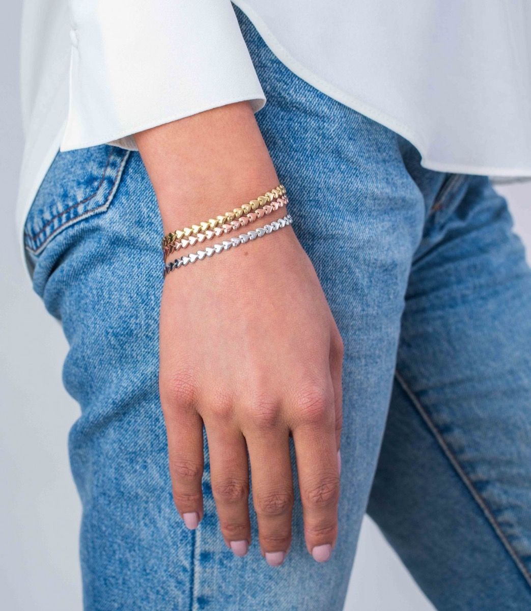 ZINZI Verguld Zilveren Armband 17-19cm - ZIA1798R
