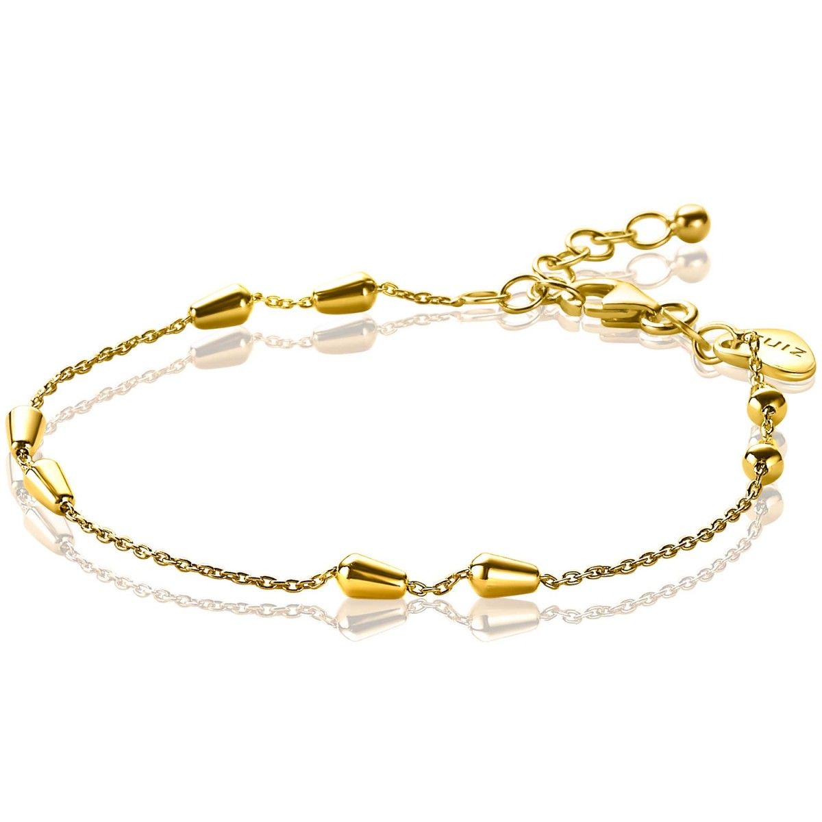 ZINZI Verguld Zilveren Armband 17-19,5cm geel - ZIA1910G