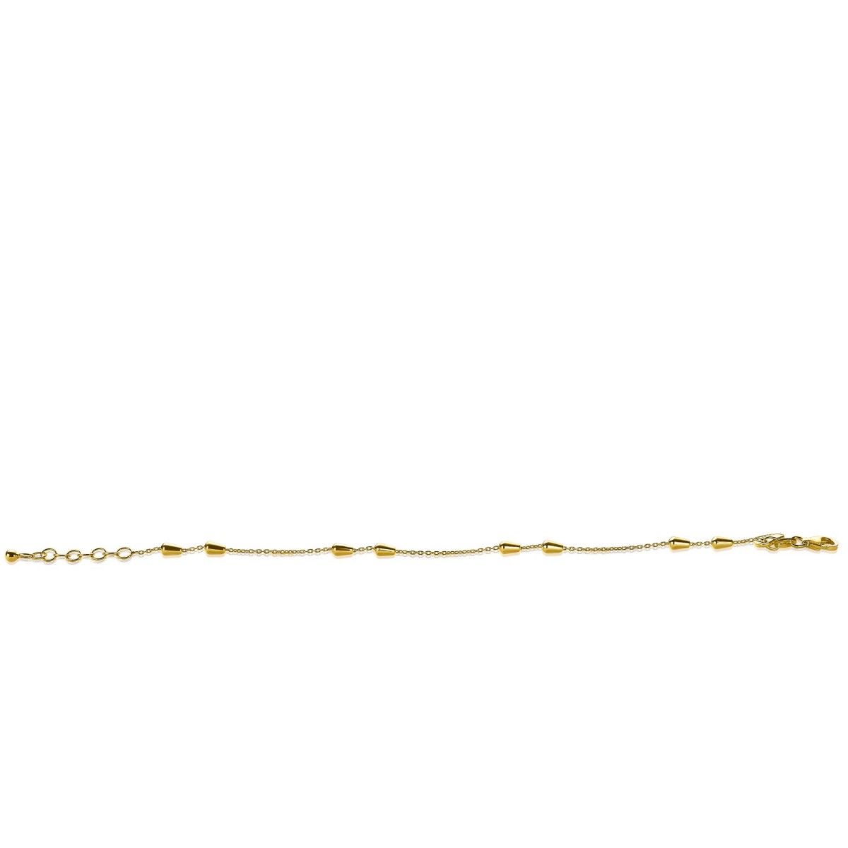 ZINZI Verguld Zilveren Armband 17-19,5cm geel - ZIA1910G