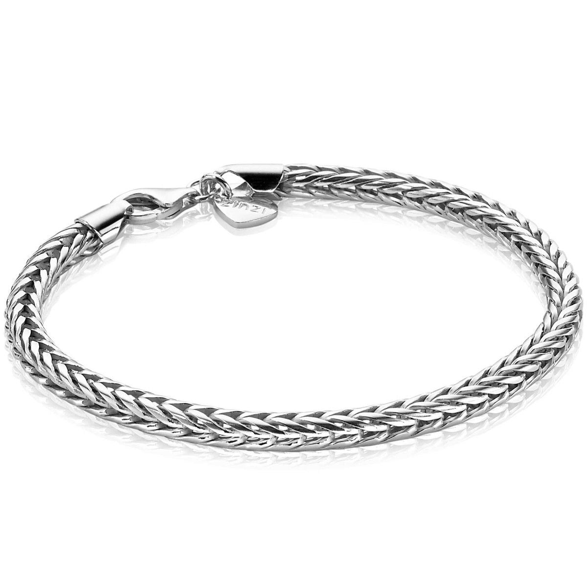 Zinzi zilveren schakelarmband vossenstaart 4mm breed ZIA1925, exclusief en kwalitatief hoogwaardig. Ontdek nu!