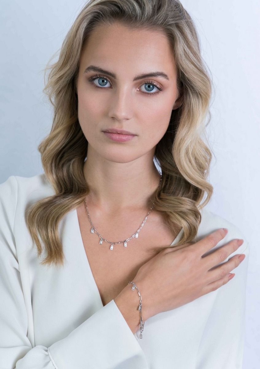 ZINZI Zilveren Armband met Witte Zirkonia - ZIA2103