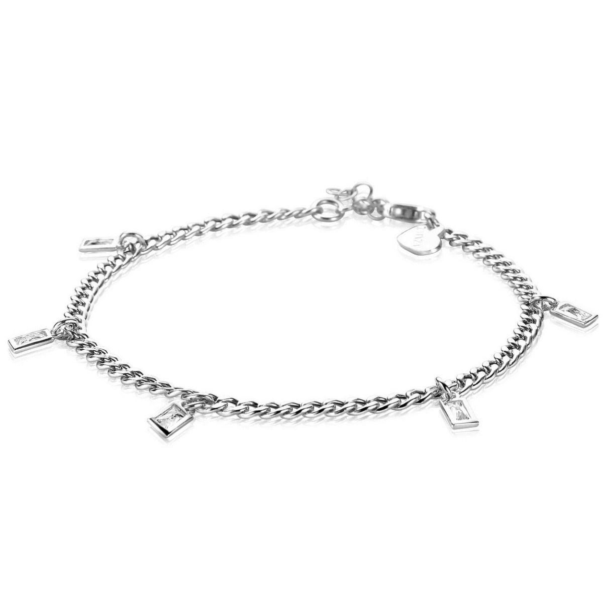 ZINZI Zilveren Armband met Witte Zirkonia - ZIA2104