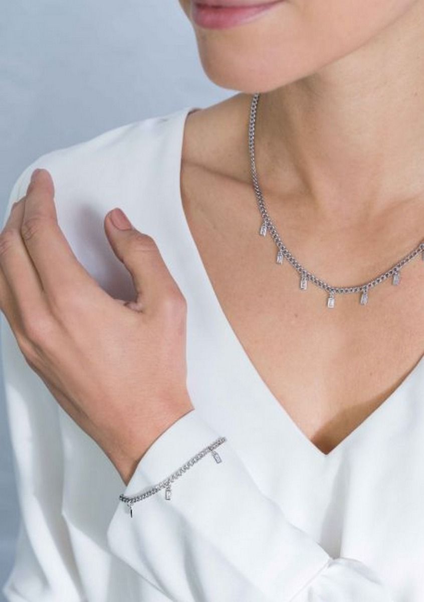ZINZI Zilveren Armband met Witte Zirkonia - ZIA2104