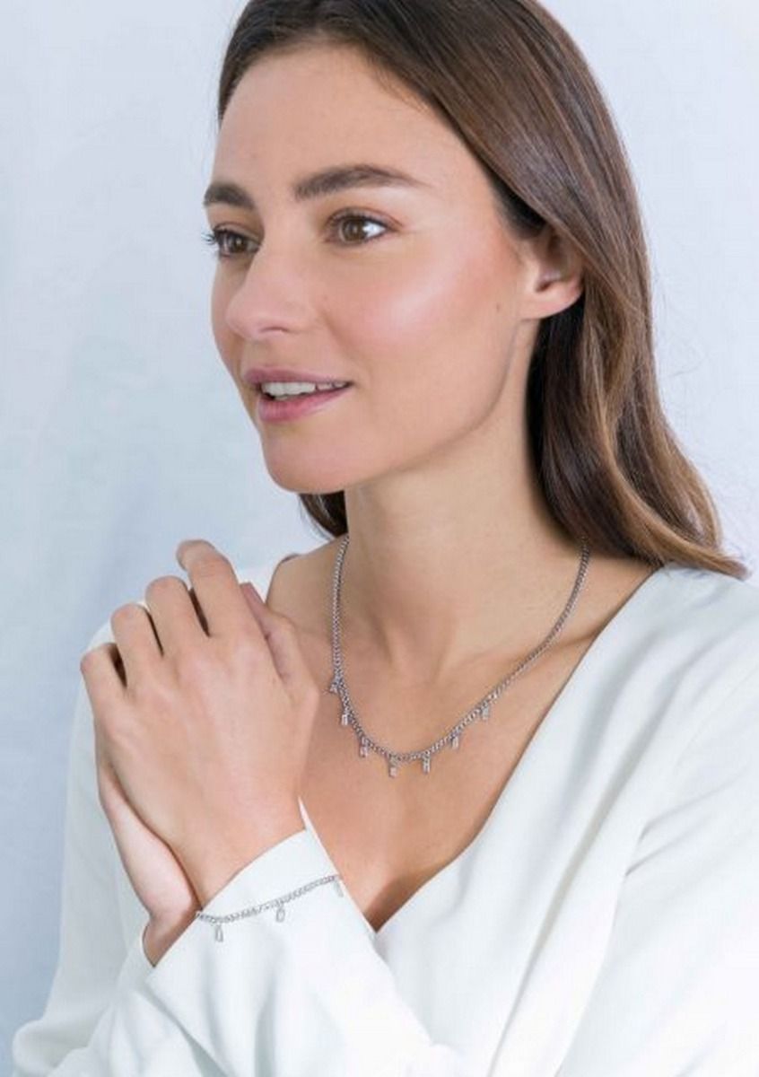 ZINZI Zilveren Armband met Witte Zirkonia - ZIA2104