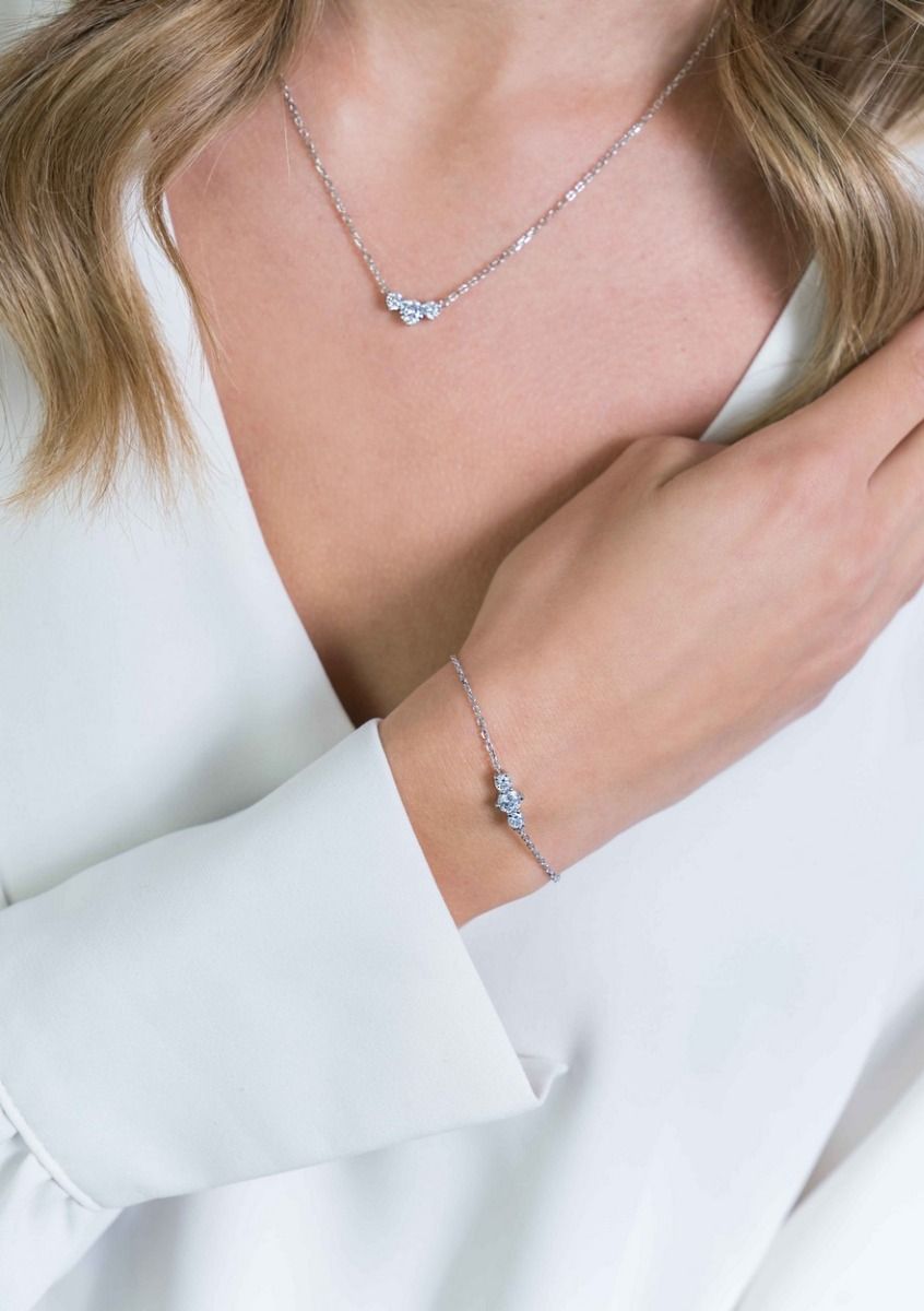 ZINZI Zilveren Armband met Witte Zirkonia - ZIA2136