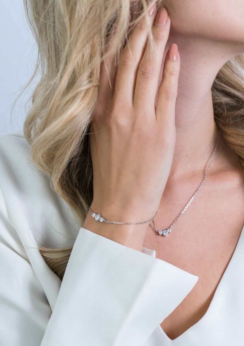 ZINZI Zilveren Armband met Witte Zirkonia - ZIA2136
