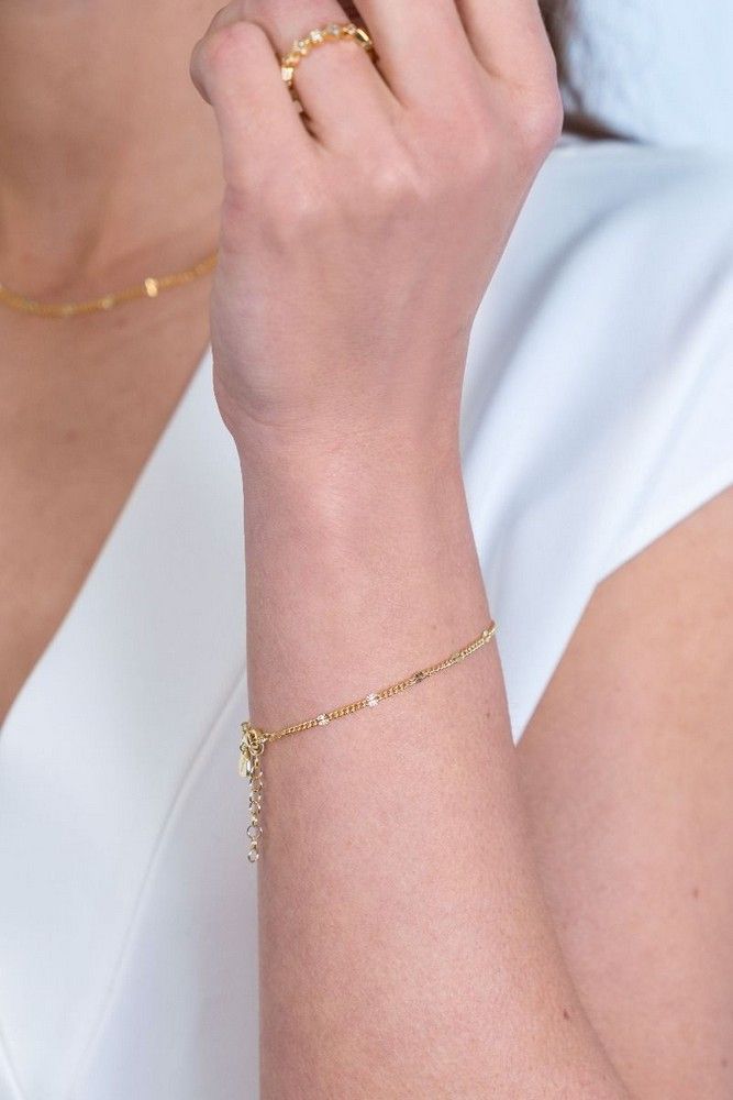 ZINZI Verguld Zilveren Armband 17-20cm geel - ZIA2157G
