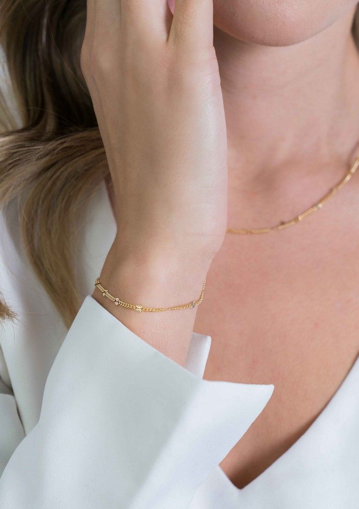 ZINZI Verguld Zilveren Armband 17-20cm geel - ZIA2157G