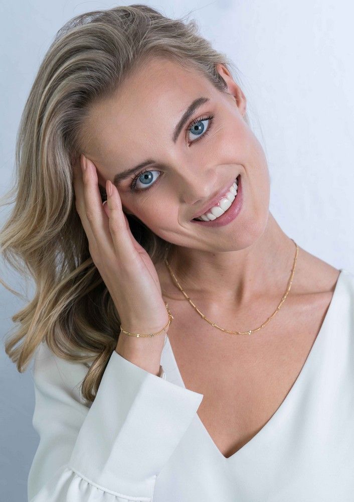 ZINZI Verguld Zilveren Armband 17-20cm geel - ZIA2157G