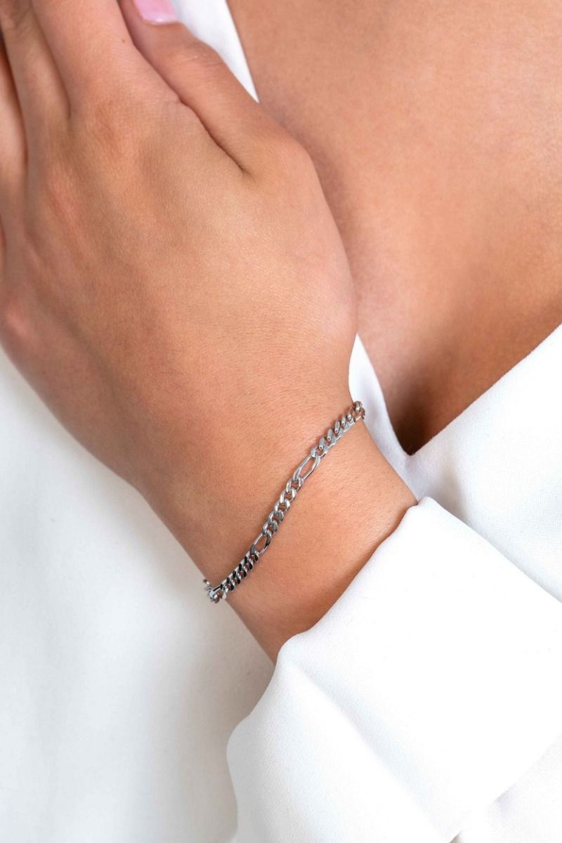 Zinzi zilveren figaro armband 3,5mm breed ZIA2291, exclusief en kwalitatief hoogwaardig. Ontdek nu!