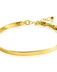 Zinzi gold plated zilveren platte slangen-armband 3,5mm breed ZIA2292G, exclusief en kwalitatief hoogwaardig. Ontdek nu!