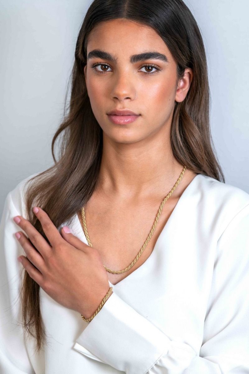 ZINZI Verguld Zilveren Armband 17-20 cm - ZIA2343G