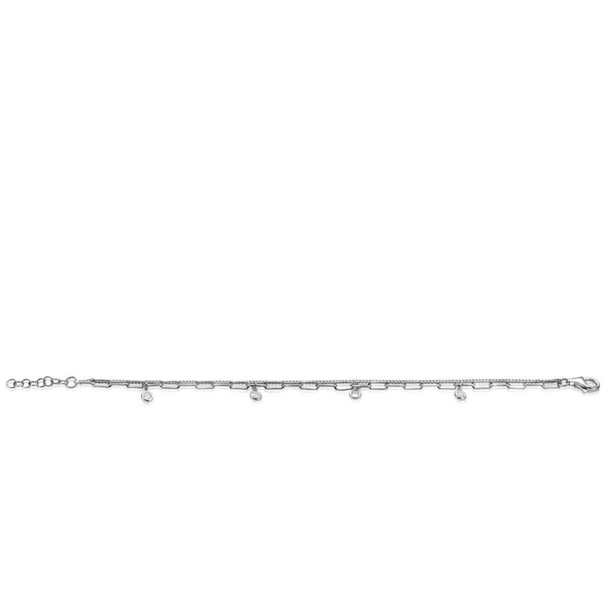 ZINZI Zilveren Armband met Witte Zirkonia - ZIA2362