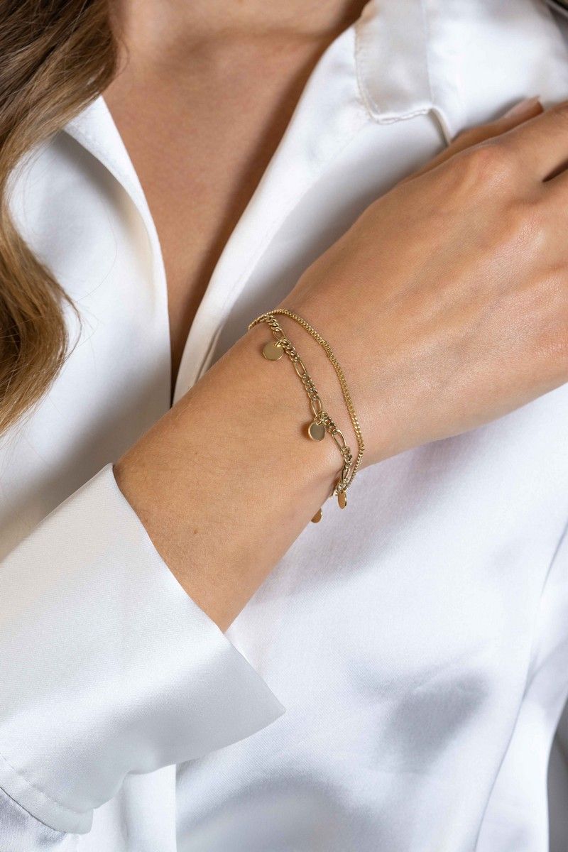 ZINZI Verguld Zilveren Armband 16-19 cm - ZIA2368