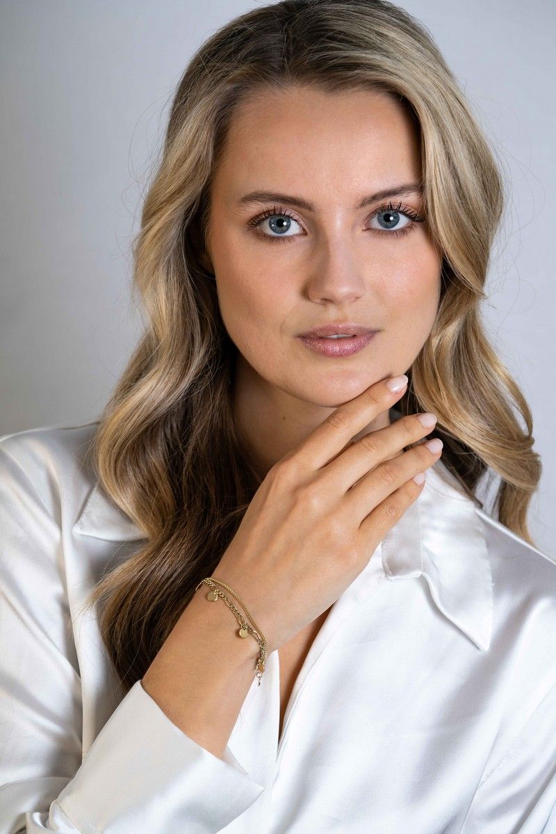 ZINZI Verguld Zilveren Armband 16-19 cm - ZIA2368