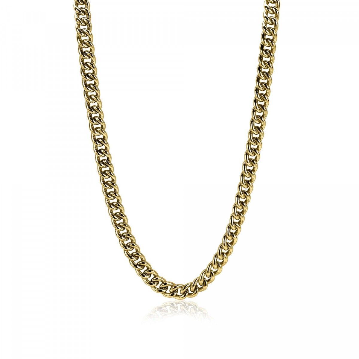 ZINZI Verguld Zilveren Ketting 45cm geel - ZIC1056G
