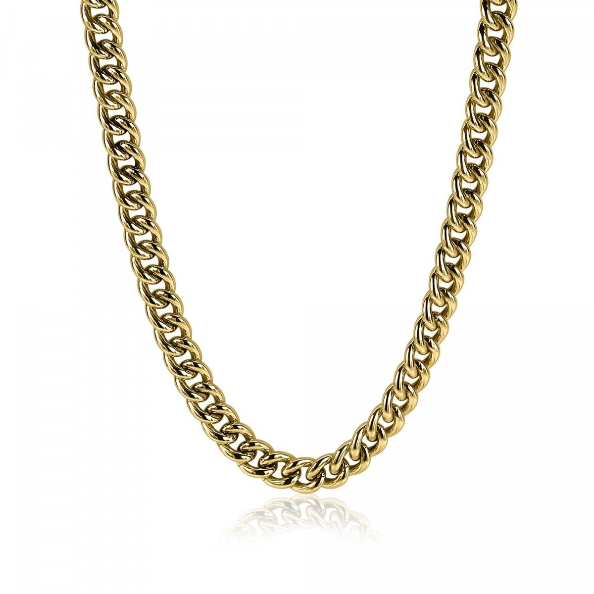 ZINZI Verguld Zilveren Ketting 45cm geel - ZIC1056G