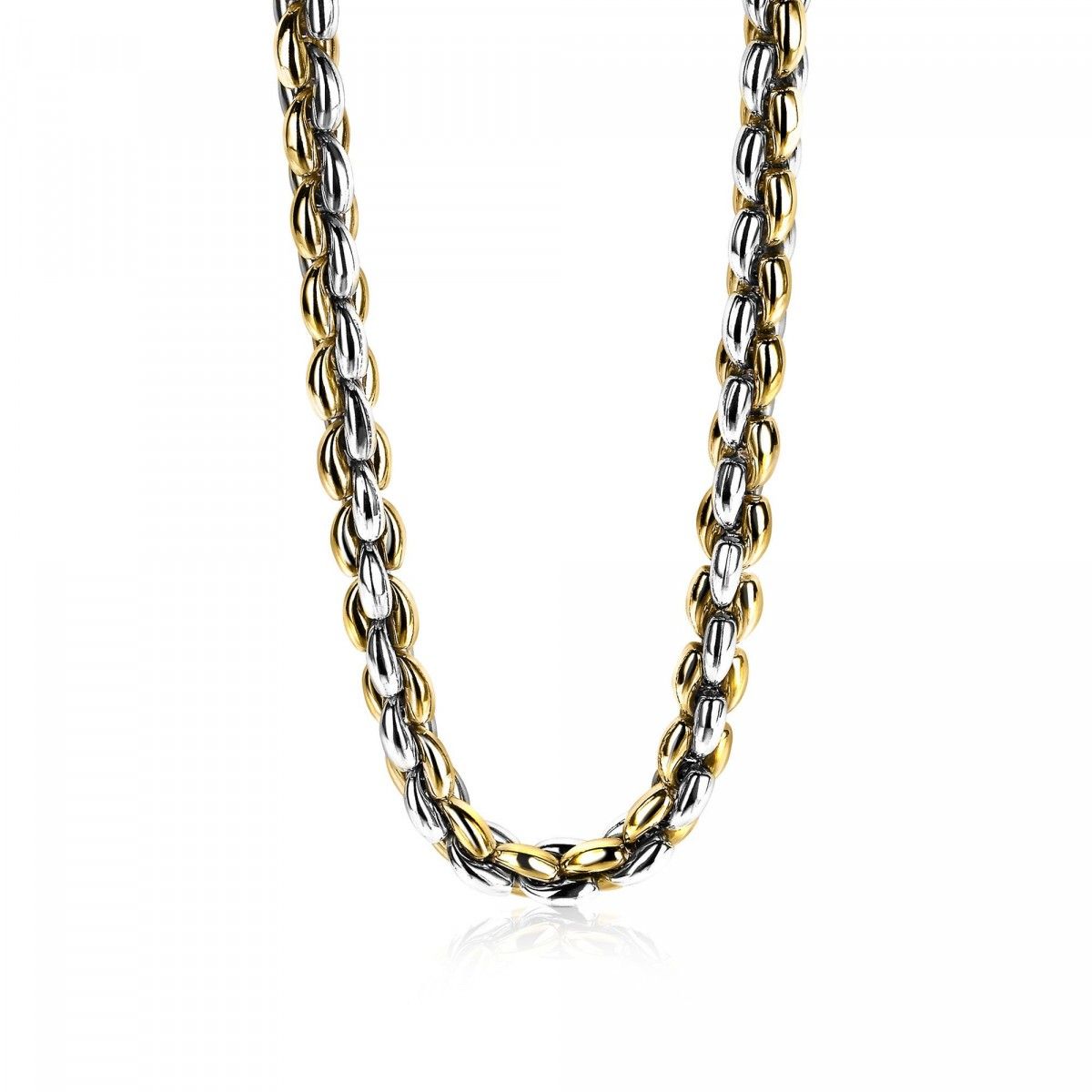 ZINZI Verguld Zilveren Ketting 45cm geel - ZIC1290