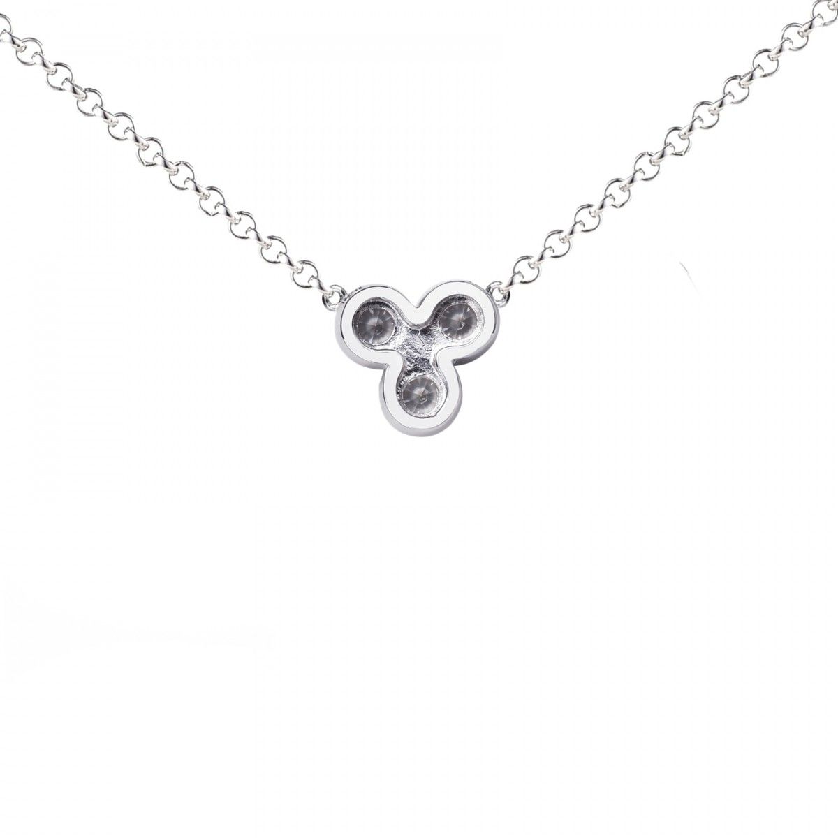 ZINZI Zilveren Ketting met Witte Zirkonia - ZIC1442