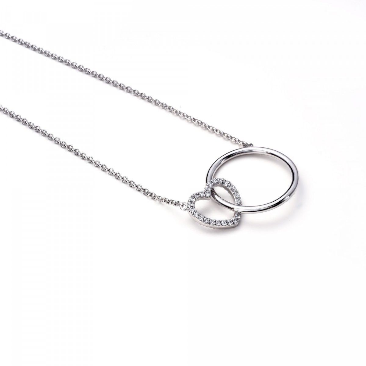 ZINZI Zilveren Ketting met Witte Zirkonia - ZIC1483