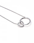 Zinzi zilveren ketting hart rond wit 45cm ZIC1483, exclusief en kwalitatief hoogwaardig. Ontdek nu!