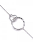 Zinzi zilveren ketting hart rond wit 45cm ZIC1483, exclusief en kwalitatief hoogwaardig. Ontdek nu!
