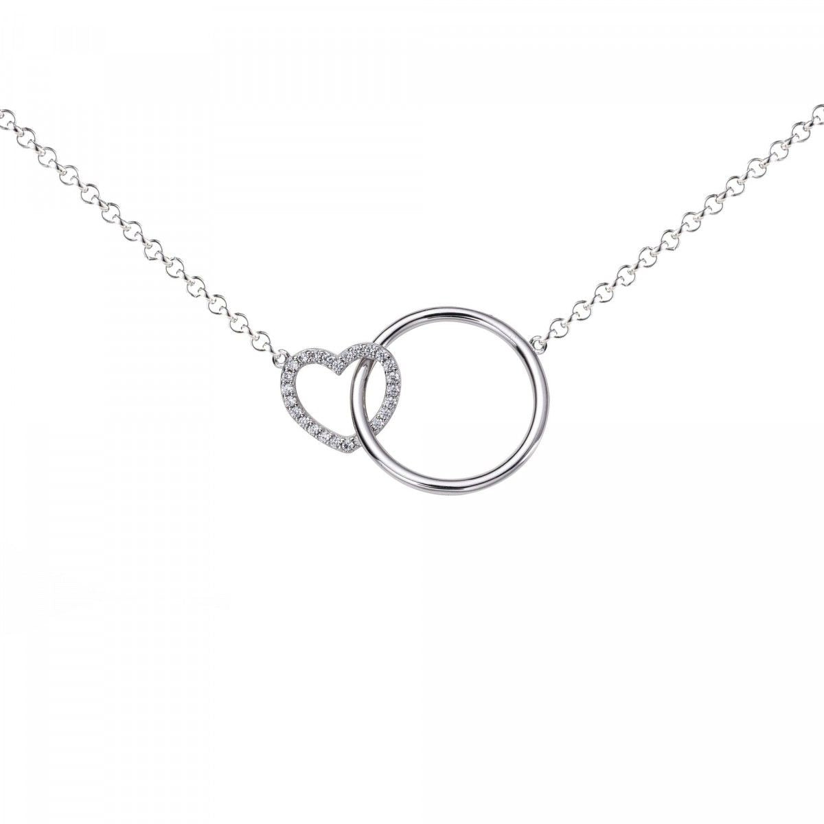 ZINZI Zilveren Ketting met Witte Zirkonia - ZIC1483