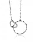 Zinzi zilveren ketting hart rond wit 45cm ZIC1483, exclusief en kwalitatief hoogwaardig. Ontdek nu!