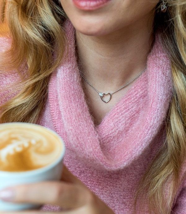 ZINZI Zilveren Ketting met Witte Zirkonia - ZIC1755