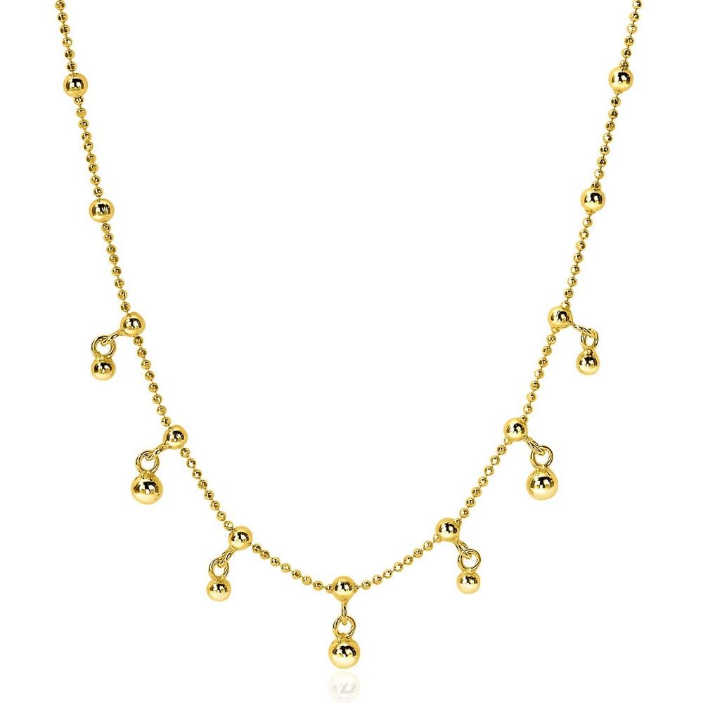 ZINZI Verguld Zilveren Ketting 40-43cm - ZIC1985G