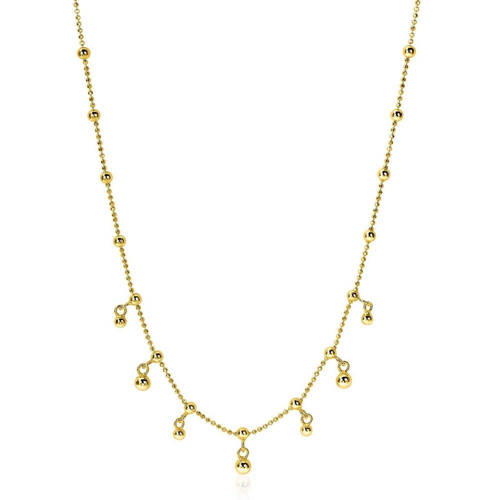 ZINZI Verguld Zilveren Ketting 40-43cm - ZIC1985G
