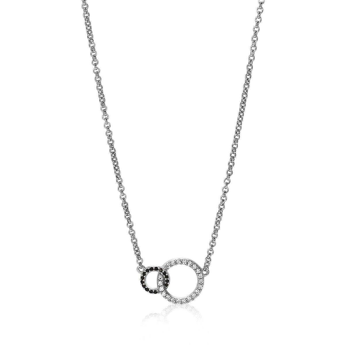 ZINZI Zilveren Ketting met Witte Zirkonia - ZIC1987