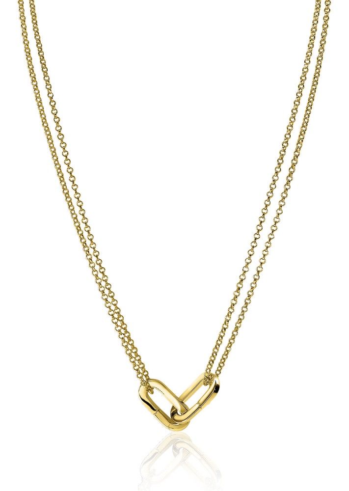 ZINZI Verguld Zilveren Ketting 40-45cm geel - ZIC2215G