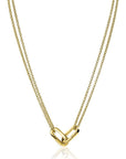 Zinzi zilveren ketting 14K geel verguld 45cm ovale sluitringen ZIC2215G, exclusief en kwalitatief hoogwaardig. Ontdek nu!