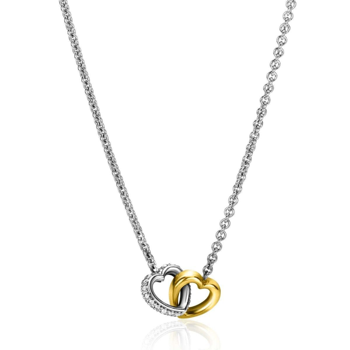ZINZI Zilveren Ketting met Witte Zirkonia - ZIC2276